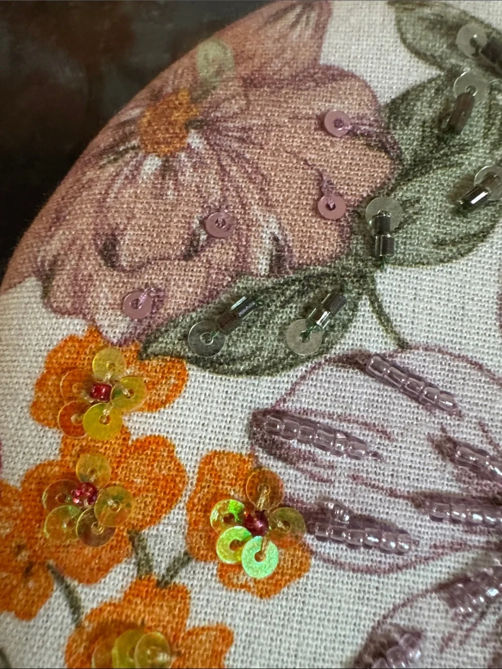 NEW Floral Sequin Round jewelry- Multicolor